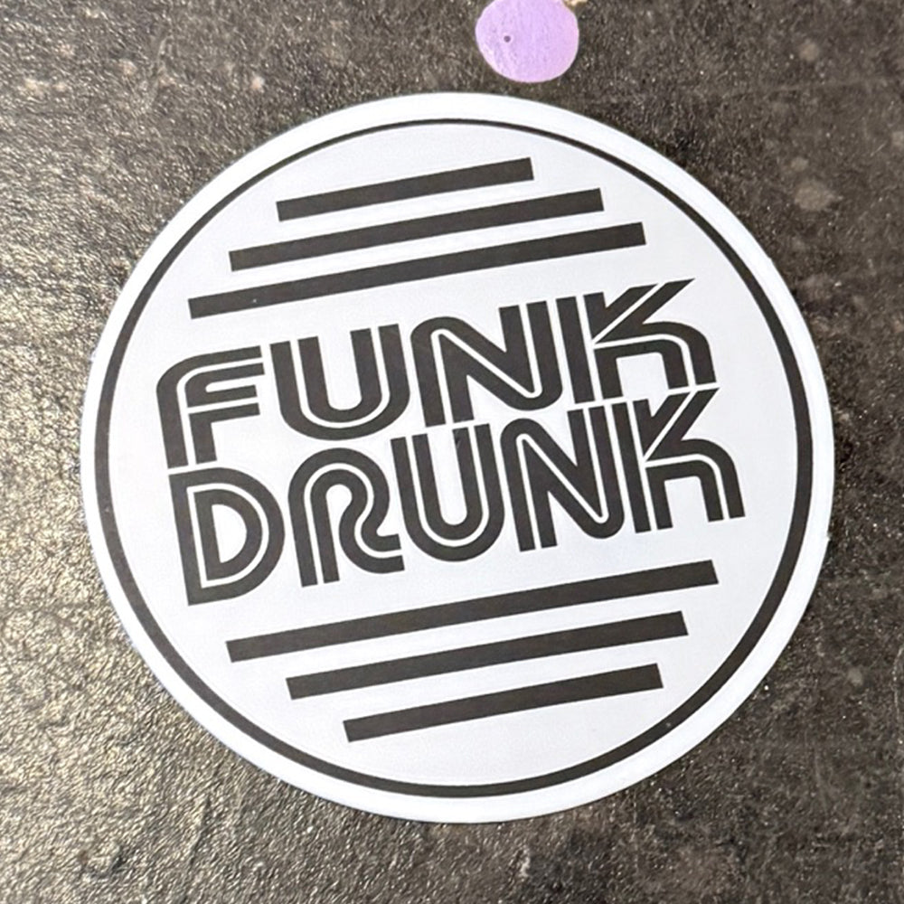 Mike Gruwell Funk Drunk Circle Sticker