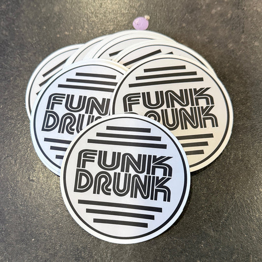 Mike Gruwell Funk Drunk Circle Sticker