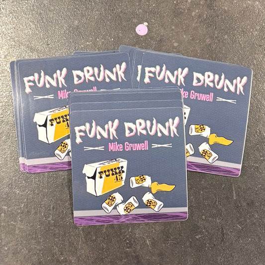 Mike Gruwell Funk Drunk Square Sticker
