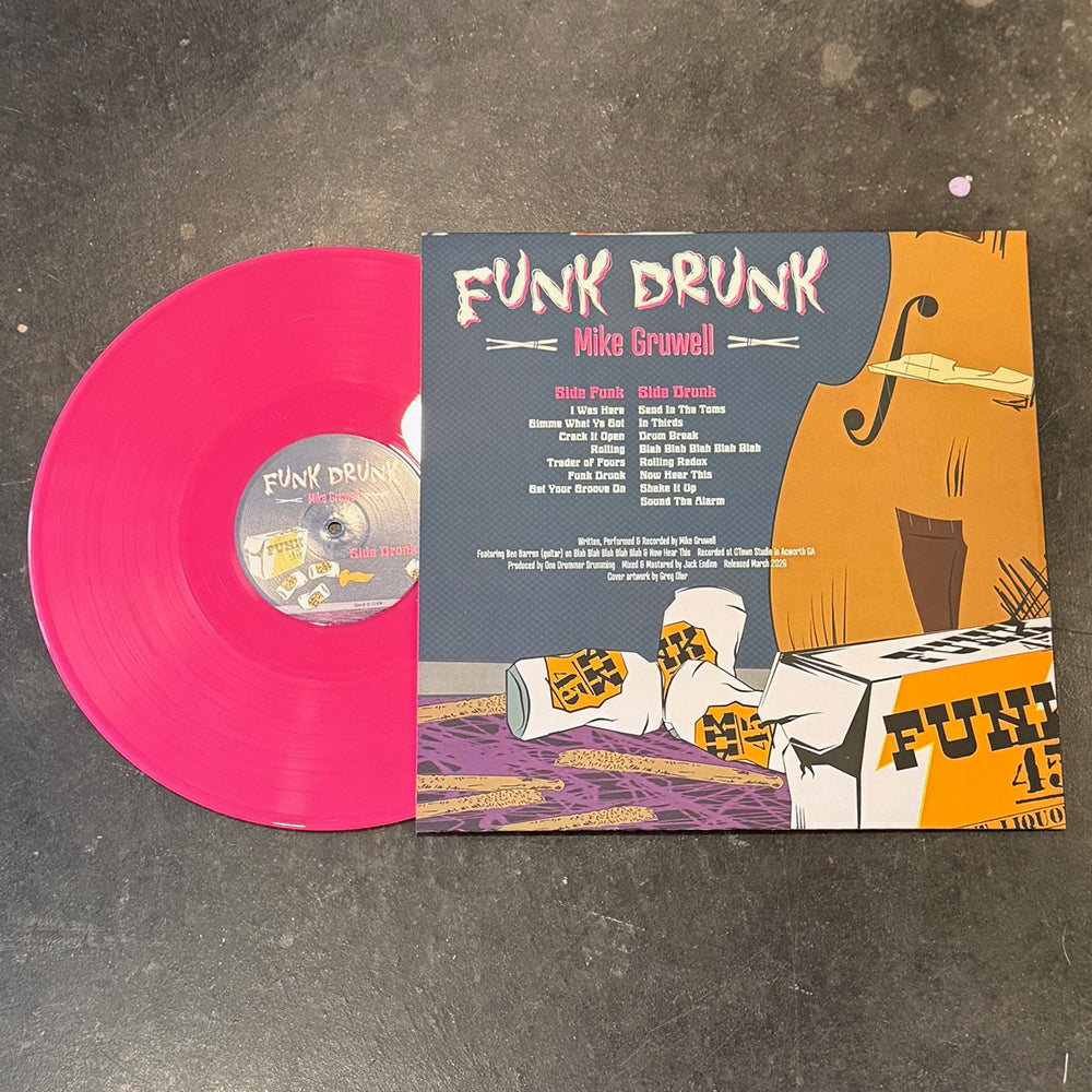 Mike Gruwell - Funk Drunk - 180-gram Hot Pink 12" Vinyl