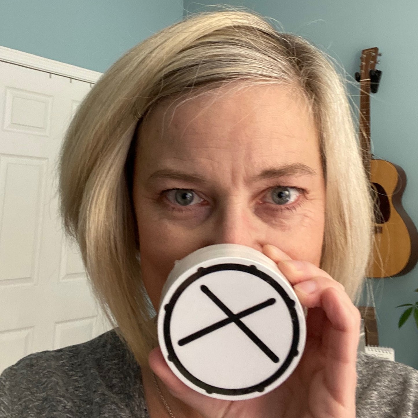 One Drummer Drumming Sticker