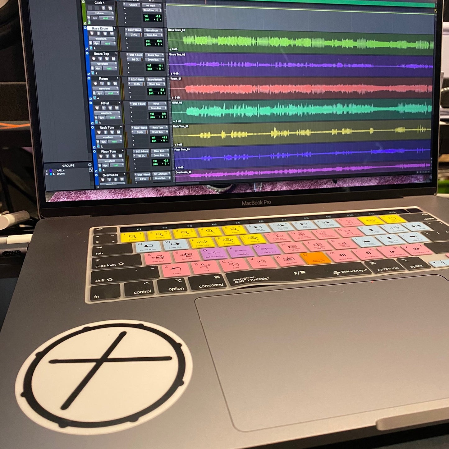 One Drummer Drumming Sticker